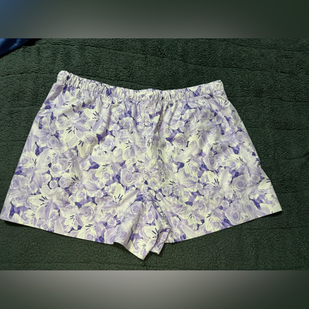 Nike purple flower shorts size medium